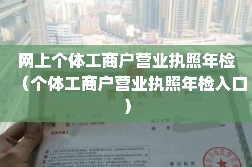 网上个体工商户营业执照年检（个体工商户营业执照年检入口）