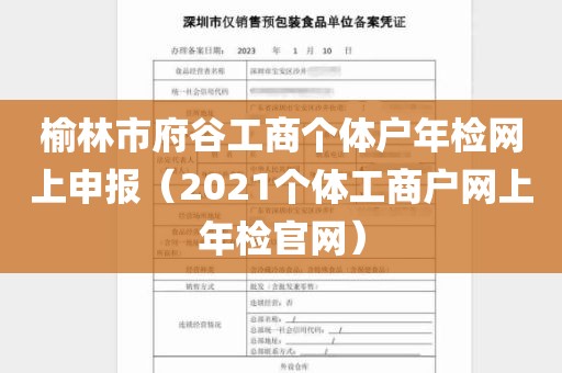 榆林市府谷工商个体户年检网上申报（2021个体工商户网上年检官网）