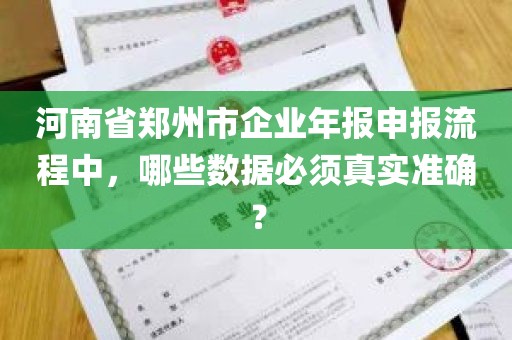 河南省郑州市企业年报申报流程中，哪些数据必须真实准确？