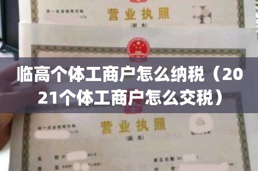 临高个体工商户怎么纳税（2021个体工商户怎么交税）