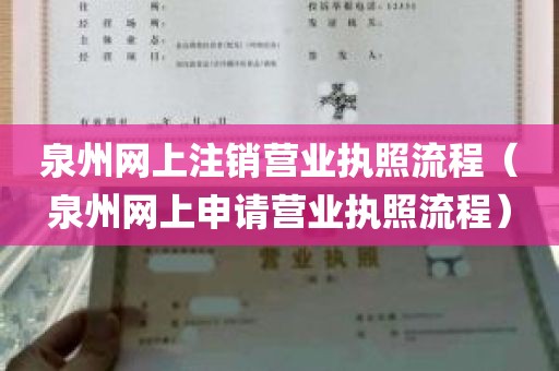 泉州网上注销营业执照流程（泉州网上申请营业执照流程）