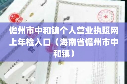 儋州市中和镇个人营业执照网上年检入口（海南省儋州市中和镇）