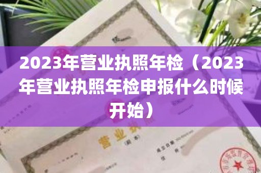 2023年营业执照年检（2023年营业执照年检申报什么时候开始）