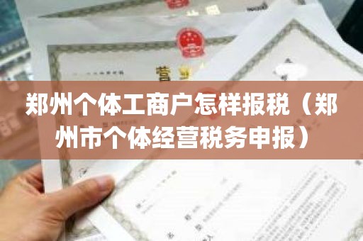 郑州个体工商户怎样报税（郑州市个体经营税务申报）