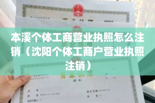 本溪个体工商营业执照怎么注销（沈阳个体工商户营业执照注销）