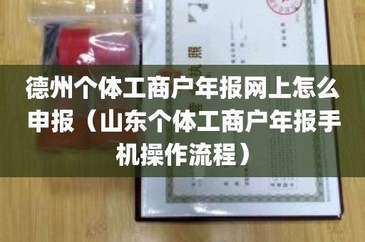 德州个体工商户年报网上怎么申报（山东个体工商户年报手机操作流程）