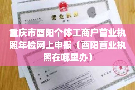 重庆市酉阳个体工商户营业执照年检网上申报（酉阳营业执照在哪里办）