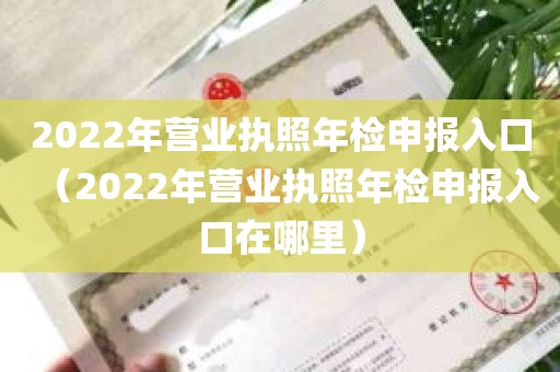 2022年营业执照年检申报入口（2022年营业执照年检申报入口在哪里）