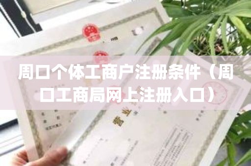 周口个体工商户注册条件（周口工商局网上注册入口）