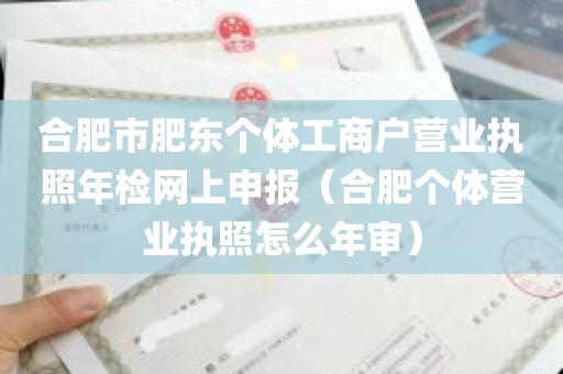 合肥市肥东个体工商户营业执照年检网上申报（合肥个体营业执照怎么年审）