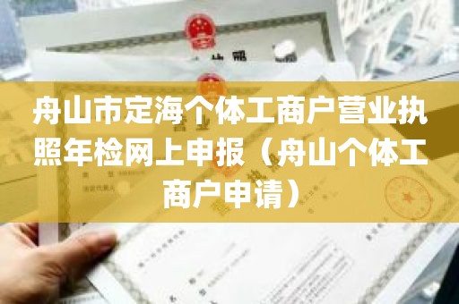 舟山市定海个体工商户营业执照年检网上申报（舟山个体工商户申请）