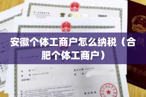 安徽个体工商户怎么纳税（合肥个体工商户）