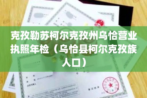 克孜勒苏柯尔克孜州乌恰营业执照年检（乌恰县柯尔克孜族人口）