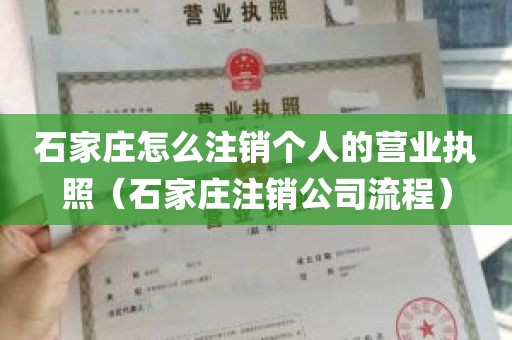 石家庄怎么注销个人的营业执照（石家庄注销公司流程）