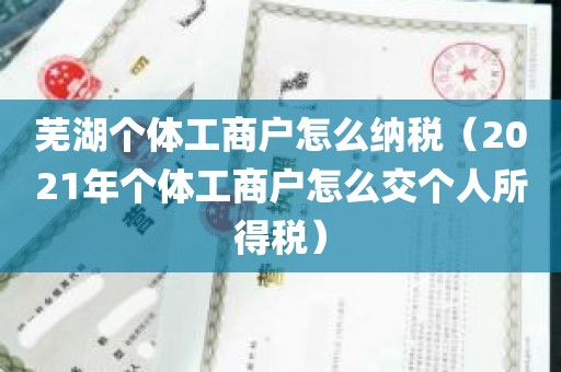 芜湖个体工商户怎么纳税（2021年个体工商户怎么交个人所得税）