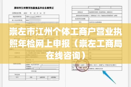 崇左市江州个体工商户营业执照年检网上申报（崇左工商局在线咨询）