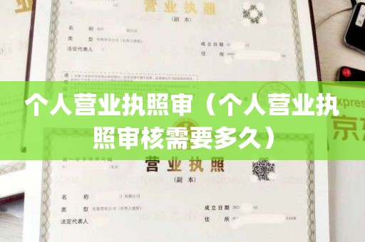 个人营业执照审（个人营业执照审核需要多久）