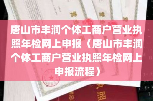 唐山市丰润个体工商户营业执照年检网上申报（唐山市丰润个体工商户营业执照年检网上申报流程）