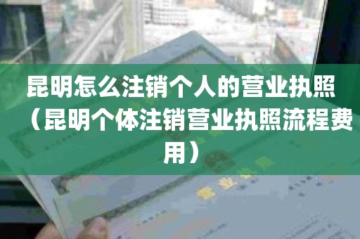 昆明怎么注销个人的营业执照（昆明个体注销营业执照流程费用）