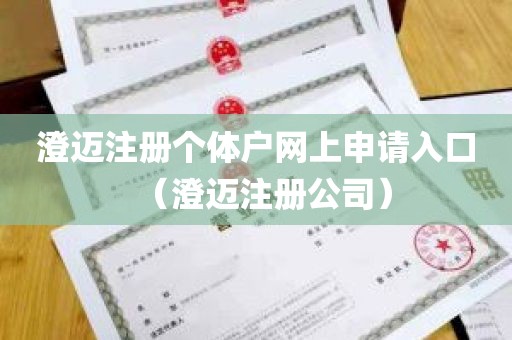 澄迈注册个体户网上申请入口（澄迈注册公司）