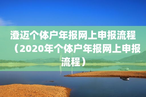 澄迈个体户年报网上申报流程（2020年个体户年报网上申报流程）