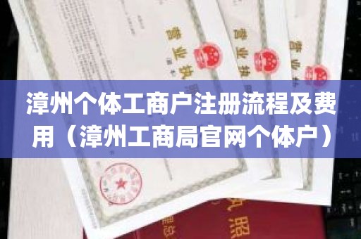 漳州个体工商户注册流程及费用（漳州工商局官网个体户）