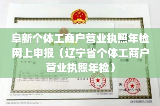 阜新个体工商户营业执照年检网上申报（辽宁省个体工商户营业执照年检）