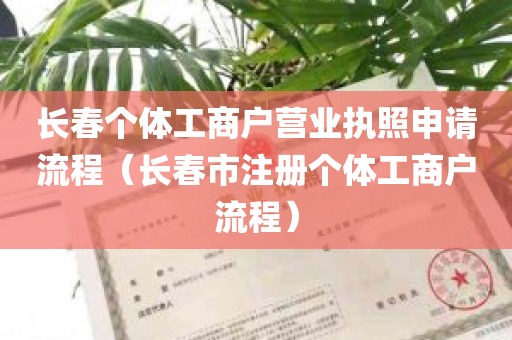 长春个体工商户营业执照申请流程（长春市注册个体工商户流程）