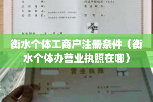 衡水个体工商户注册条件（衡水个体办营业执照在哪）