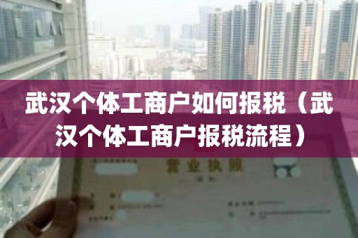 武汉个体工商户如何报税（武汉个体工商户报税流程）