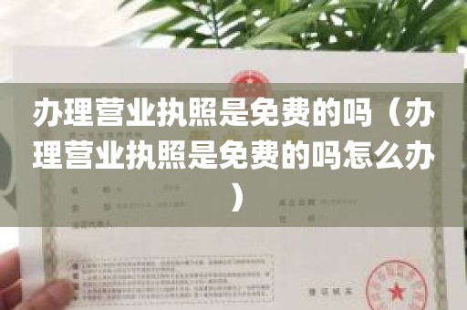 办理营业执照是免费的吗（办理营业执照是免费的吗怎么办）