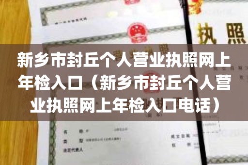 新乡市封丘个人营业执照网上年检入口（新乡市封丘个人营业执照网上年检入口电话）