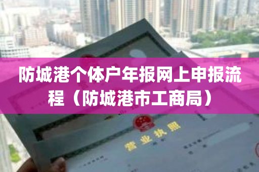 防城港个体户年报网上申报流程（防城港市工商局）