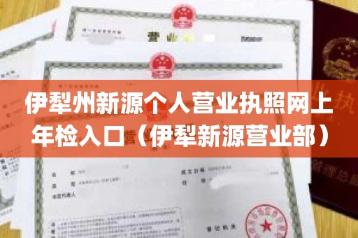 伊犁州新源个人营业执照网上年检入口（伊犁新源营业部）