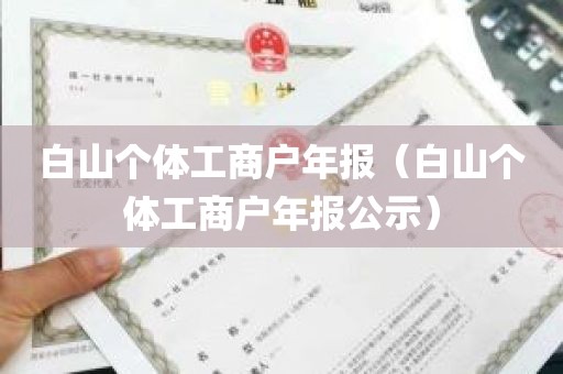 白山个体工商户年报（白山个体工商户年报公示）