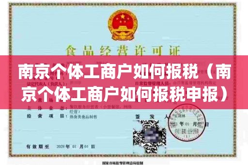 南京个体工商户如何报税（南京个体工商户如何报税申报）