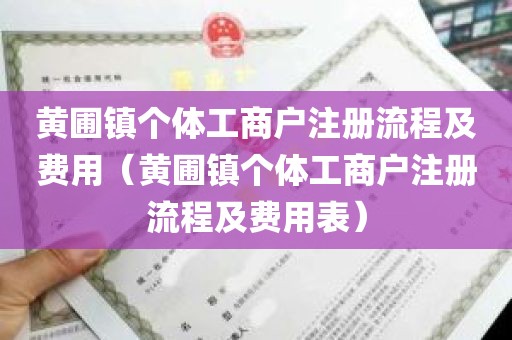 黄圃镇个体工商户注册流程及费用（黄圃镇个体工商户注册流程及费用表）