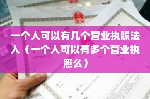 一个人可以有几个营业执照法人（一个人可以有多个营业执照么）