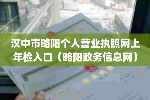 汉中市略阳个人营业执照网上年检入口（略阳政务信息网）