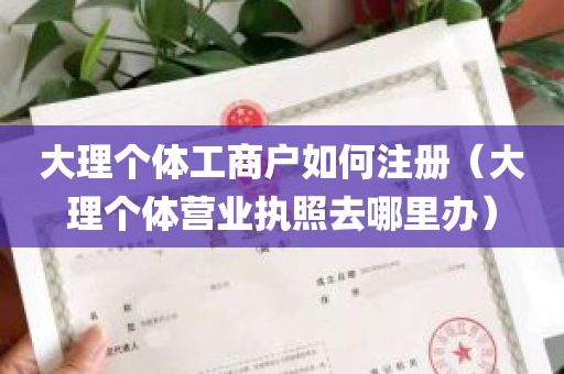 大理个体工商户如何注册（大理个体营业执照去哪里办）