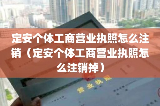 定安个体工商营业执照怎么注销（定安个体工商营业执照怎么注销掉）