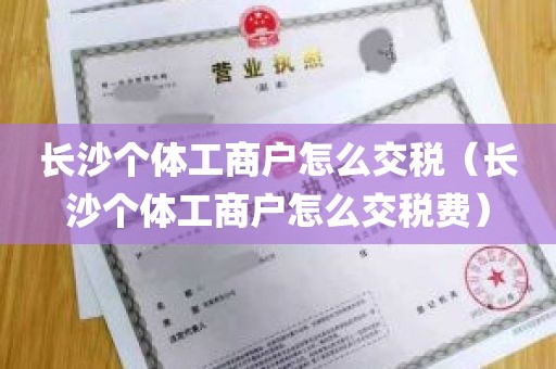 长沙个体工商户怎么交税（长沙个体工商户怎么交税费）