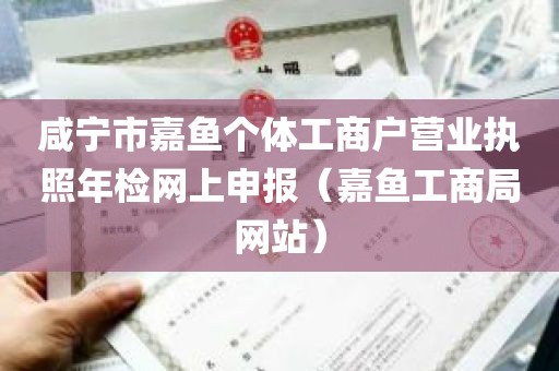 咸宁市嘉鱼个体工商户营业执照年检网上申报（嘉鱼工商局网站）