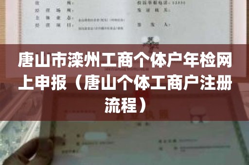 唐山市滦州工商个体户年检网上申报（唐山个体工商户注册流程）