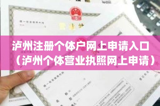 泸州注册个体户网上申请入口（泸州个体营业执照网上申请）