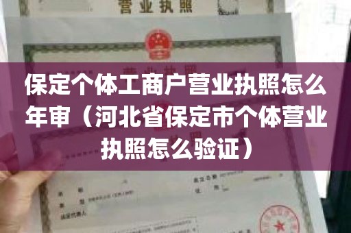 保定个体工商户营业执照怎么年审（河北省保定市个体营业执照怎么验证）