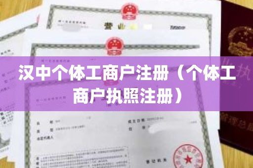 汉中个体工商户注册（个体工商户执照注册）