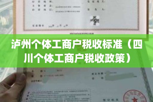 泸州个体工商户税收标准（四川个体工商户税收政策）