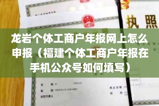 龙岩个体工商户年报网上怎么申报（福建个体工商户年报在手机公众号如何填写）