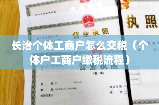 长治个体工商户怎么交税（个体户工商户缴税流程）